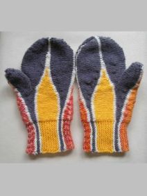 Strickanleitung Handschuhe in Flammen